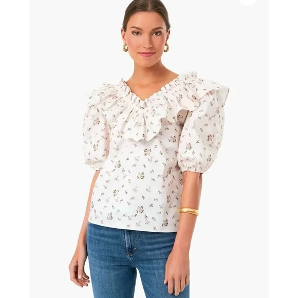 Tuckernuck HYACINTH HOUSE Ruffle Collar Charlotte Blouse - Picture 1 of 10